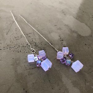 Sterling Silver Swarovski Crystals Earrings